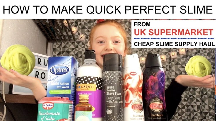 How to Make Quick Perfect Slime from UK SUPERMARKET CHEAP SLIME SUPPLY HAUL | Ruby Rose UK