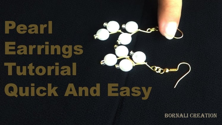 How to make your own earring,Pearl Earrings Tutorial Quick And Easy| jewellery making at home