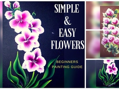 How to paint Rose Buds ????. Flower ????. Acrylic painting. One stroke painting. Diy