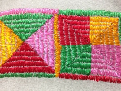 Latest & Original Phulkari Stitch Design Hand Embroidery Design