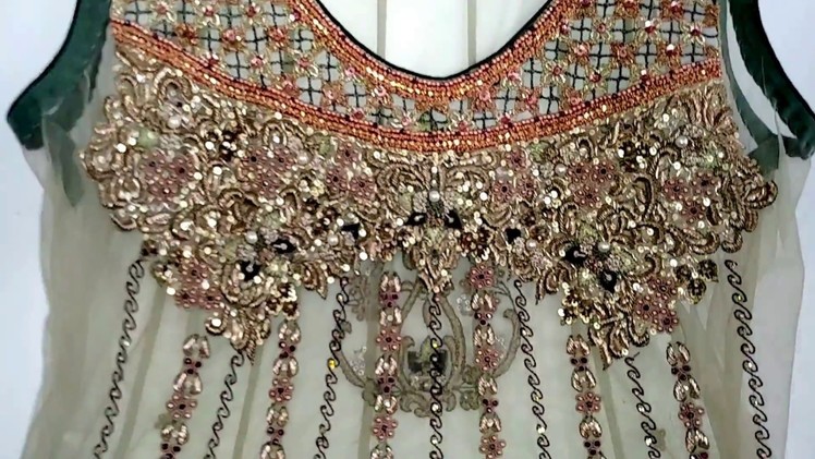 Latest short frock | Hand embroidery cutwork on net | Dabka work | Pakistani & Indian Dresses | HD