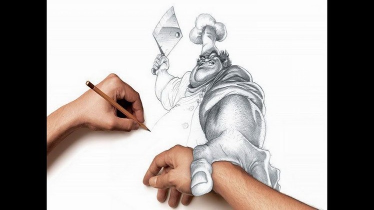 Master Chef 3D Pencil Sketch Drawing: Speed Draw - Sketch Art