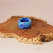 Ocean Blue Dreadlock Bead Hair Nature Round Jewellery Dread Accessories Handmade