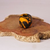 Orange Black Dreadlock Bead Hair Oval Jewellery Dread Accessories Funky Handmade