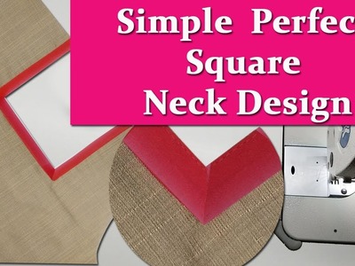 Perfect Square neck design for churidar, and Kurti, easy method DIY malayalam stitching