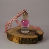 Pink Water Necklace Glitter Bead Glass Jar Jewellery Accessories Pretty Handmade