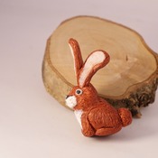 Rabbit Broach Bunny Pin Badge Animal Accessories Handmade Animals Fimo Cute