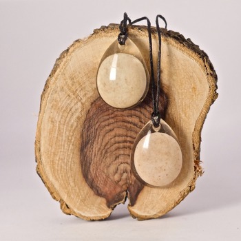 Round Stone Necklace Resin Jewellery Accessories Natural Pretty Handmade Jewelry