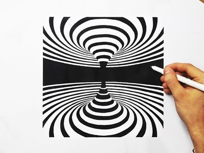 Satisfying Video 3D Optical Illusion Drawing Spiral Energy Teleport