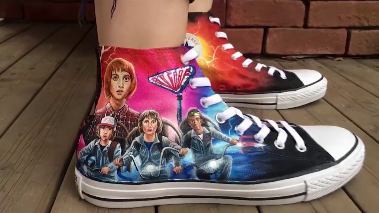 STRANGER THINGS Hand Painted Converse Shoes