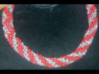 The tutorial on how to make this beautiful beaded necklace