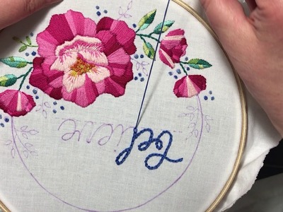 Tutorial - Chain Stitching for Lettering on Hand Embroidery by Lolli and Grace