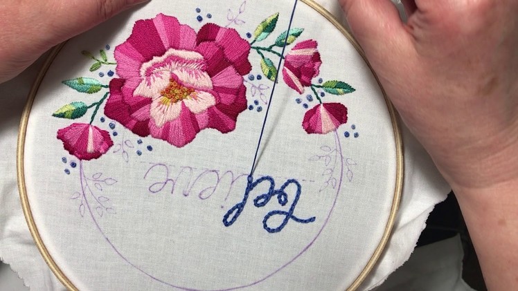 Tutorial - Chain Stitching for Lettering on Hand Embroidery by Lolli and Grace