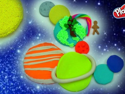 What Colors are Solar System Planets? DIY How to make Play Doh Planets Easy DIY Play Doh Creations