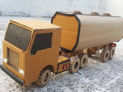 Wow amazing tanker truck with cardboard .  DIY at home  . HOW TO MAKE  TRUCK