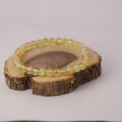 Yellow Beaded Wire Bracelet Round Beads Accessories Handmade Simple Jewelry