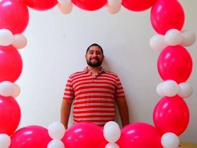 Balloon Photo booth prop tutorial  How to make a balloon frame for photo opps