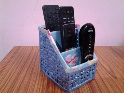 Best Out Of Waste Newspapers Pretty Table Organizer for remotes