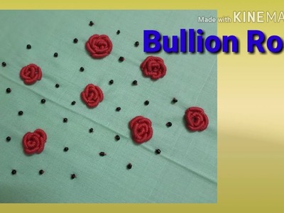 Bullion Rose Stitch video tutorial. How can do Bullion rose hand embroidery