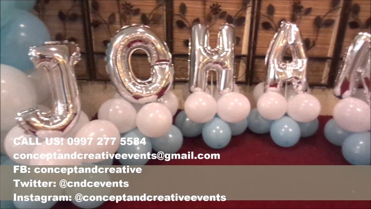 CNC Events - Christening Decoration for Baby Johann