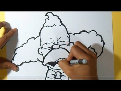 Cómo Dibujar a Krusty el Payaso Graffiti | by Dw