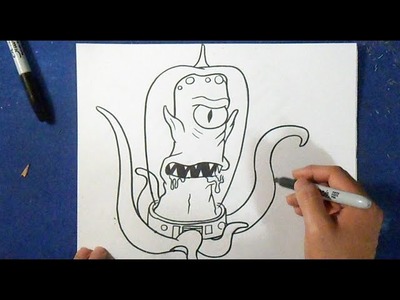 Cómo dibujar Alien Kang.Kodos - Los Simpsons | How to Draw Kang.Kodos