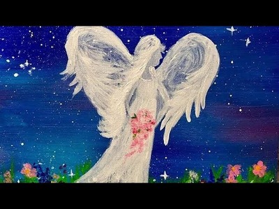 DIY Acrylic Painting Lesson Ann the Angel of  Kindness and Generosity
