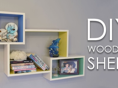 DIY Colorful Rectangular Wooden Wall Shelf