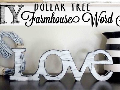 DIY Farmhouse Word Art | Dollar Tree Craft