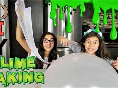 DIY Giant Fluffy slime!! 1 gallon of Elmer Glue vs clear