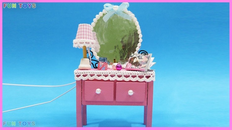 DIY Miniature dressing table with accessories for dollhouse ???? Part #1