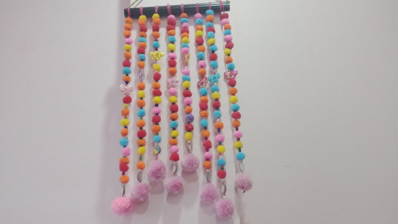 Diy Pom Pom Wall Hanging Hand Made Wall Hanging 1255