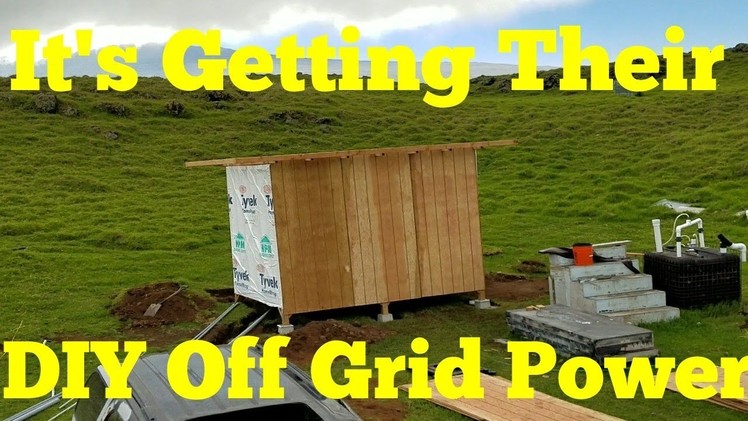 DIY Solar Off Grid Tesla Powerwall Shed Building Pt-8