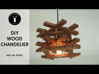DIY Wood Chandelier | Half Lap Joints