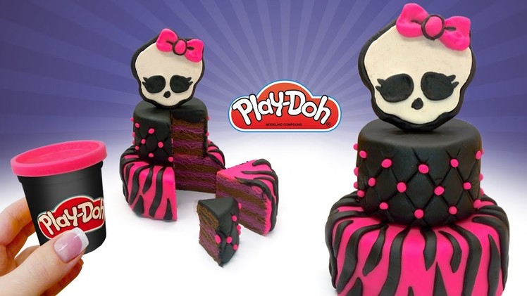 Dolls Food . Monster High Cake. Play Doh for Kids and Beginners. DIY Video for Kids