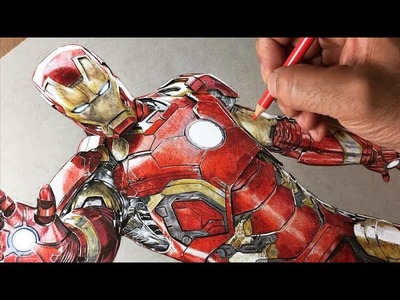 Drawing Iron Man - Avengers Timelapse | Artology