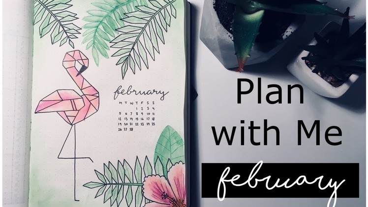 FEBRUARY 2018 Bullet Journal Setup & January FLIPTHROUGH. PLAN WITH ME