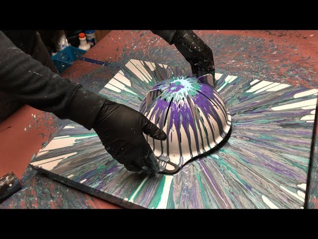 Fluid Painting Extreme Acrylic Pouring!! Colander Spin Must See!! Please Share and Subscribe. 