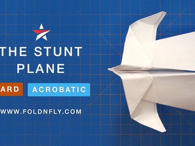 ✈ Fun Acrobatic Trick Paper Airplane Tutorial - The Stunt Plane - Fold 'N Fly