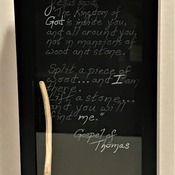 Handcrafted Framed Print of Quote from Gospel of Thomas - Made from New England Atlantic Driftwood and Beach Rock - One-of-a-Kind!
