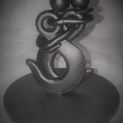 Handcrafted Metal Sculpture of Couple Embracing - Made with Vintage Eye Hooks. Each Piece Unique and Completely One-of-a-Kind!