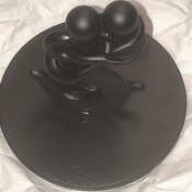 Handcrafted Metal Sculpture of Couple Embracing - Made with Vintage Eye Hooks. Each Piece Unique and Completely One-of-a-Kind!