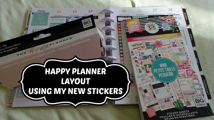 HAPPY PLANNER LAYOUT USING MY NEW STICKERS