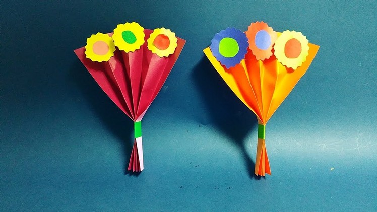 쉬운 꽃다발 종이접기 How to make a paper flower bouquet-origami