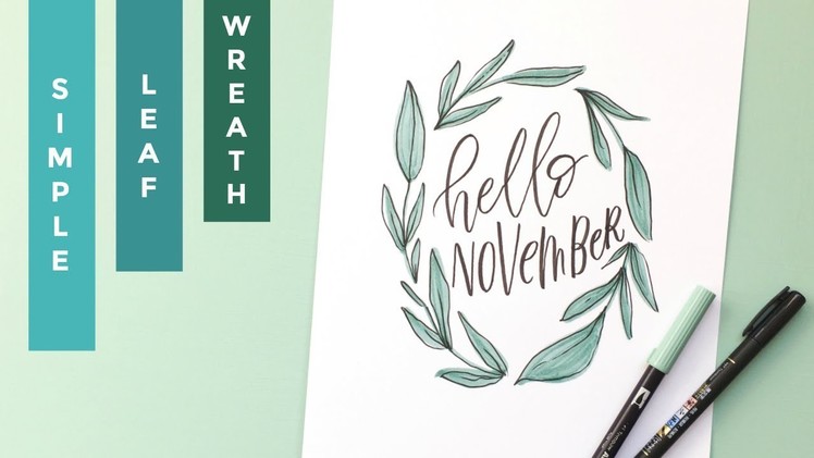 How To Draw A Floral Wreath Using Tombow Dual Brush Pens