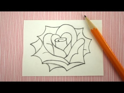 How to Draw a Rose - Easy Drawing Lesson for Kids and Beginners