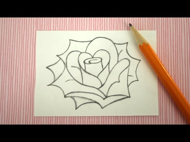 How To Draw A Rose Easy Drawing Lesson For Kids And Beginners