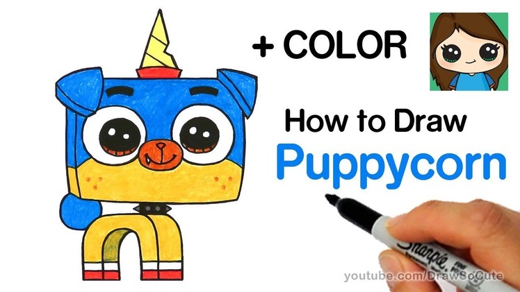 How to Draw Puppycorn Easy | Unikitty