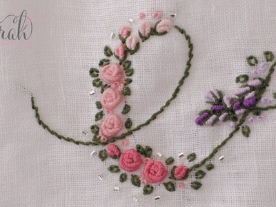 How to embroider a Bullion Stitch, Rosebud, and Rose | Detailed visuals and concise tutorial