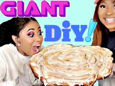 HOW TO MAKE A GIANT CINNAMON ROLL WOLDS LARGEST CINNAMON ROLL DIY Karma Playhouse